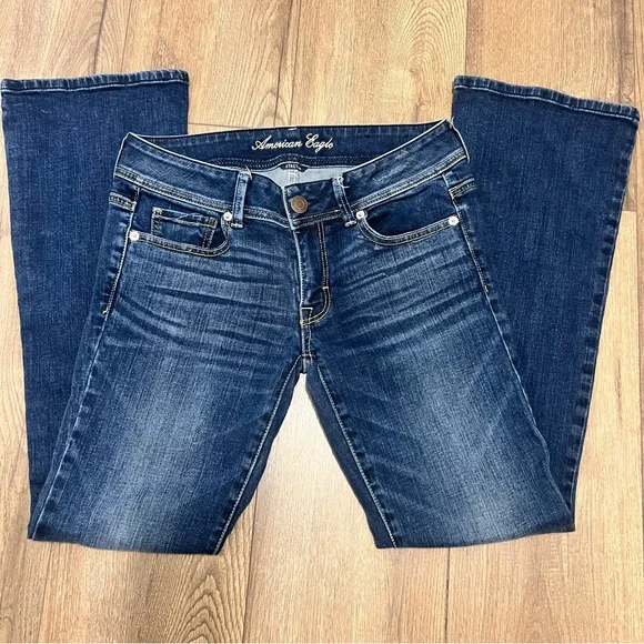 American Eagle Perfect Bootcut Mid Rise Denim Jeans Cowgirl Rodeo Western Size 6 - Picture 8 of 9